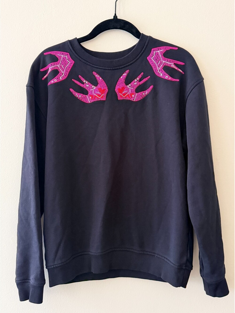 Alexander McQueen MCQ Swallow Embroidered Crewneck sweater Birds S